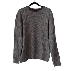 Jos. A Bank Reserve 100% Cashmere Cable-Knit Crewneck Pullover, Sz XL
